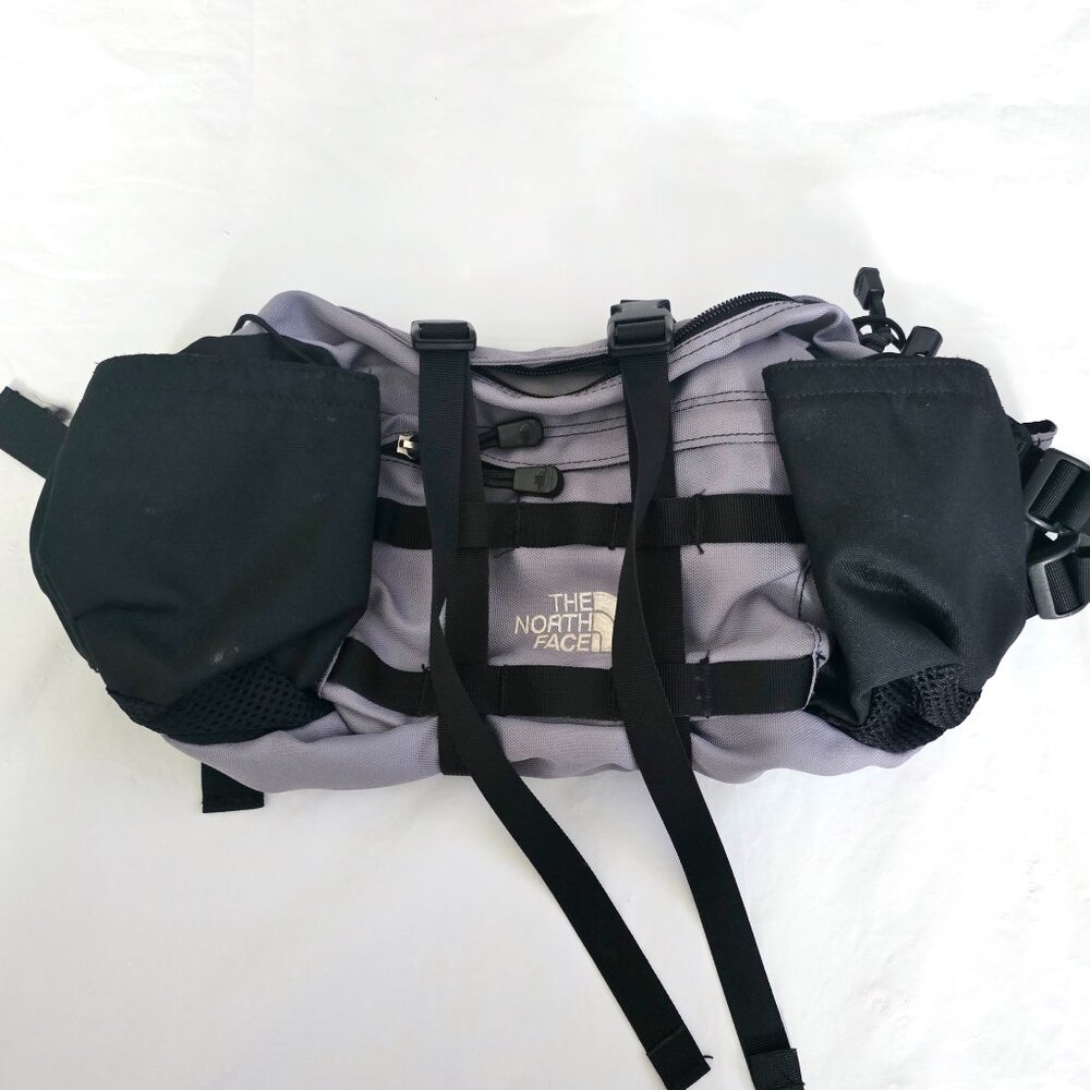 Vintage The North Face Lumbar Pack Mountain Gray & Black Fanny Waist Bag 6L Cup